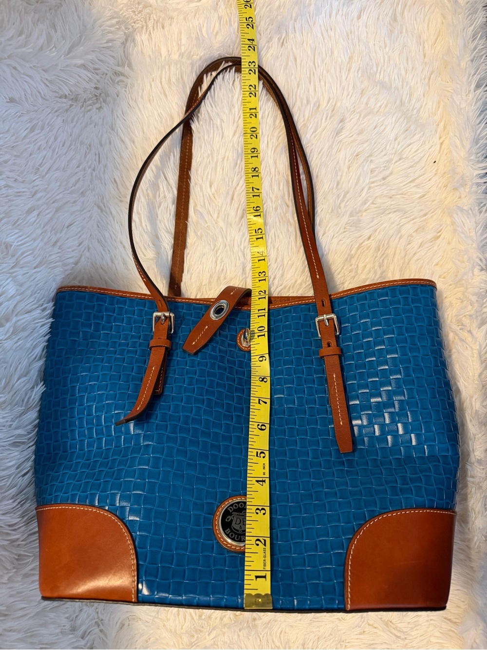 Dooney & Bourke Claremont Woven Dover Blue Tote - Picture 7 of 11